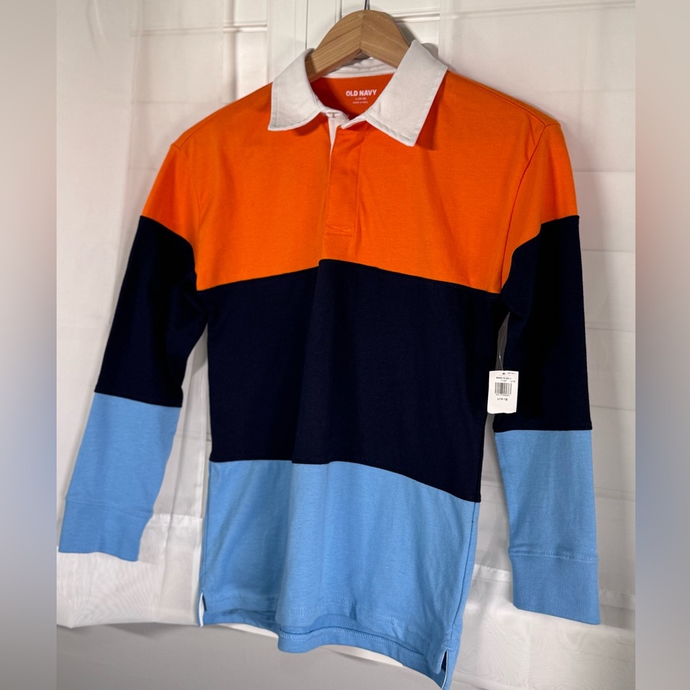 Old Navy Kids Polo - Orange, Navy, Light Blue